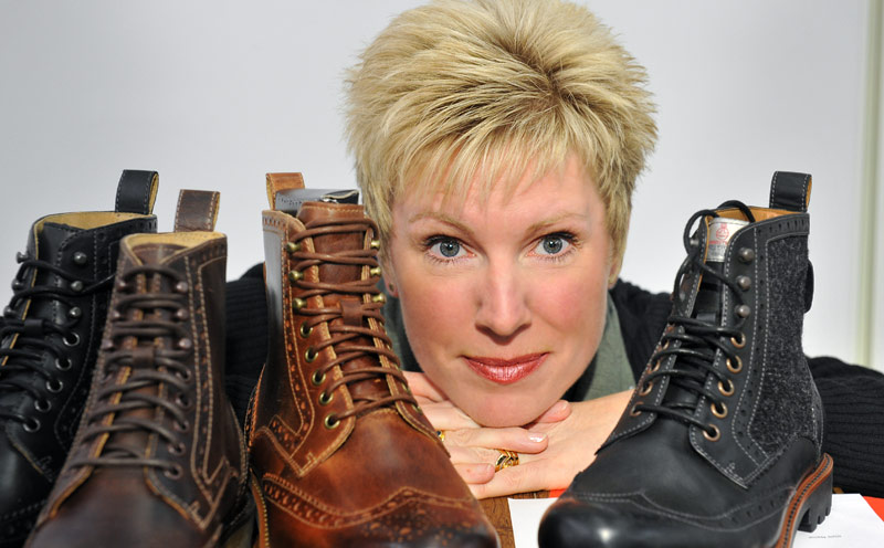 editorial photography, portrait with boots for a well know Somerset business