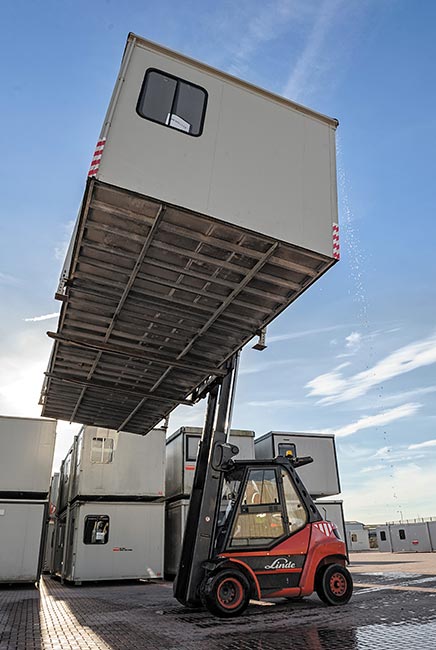 Industrial photography by Peter Ashby-Hayter: transport photo for Portakabin