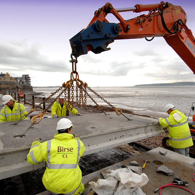 Industrial photography by Peter Ashby-Hayter: Birse Coastal construction at Weston-Super-Mare